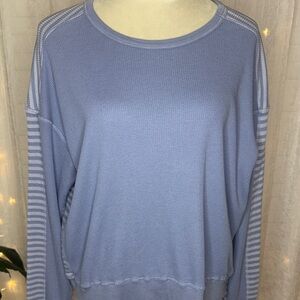 Elegant Long Sleeve Blue Top